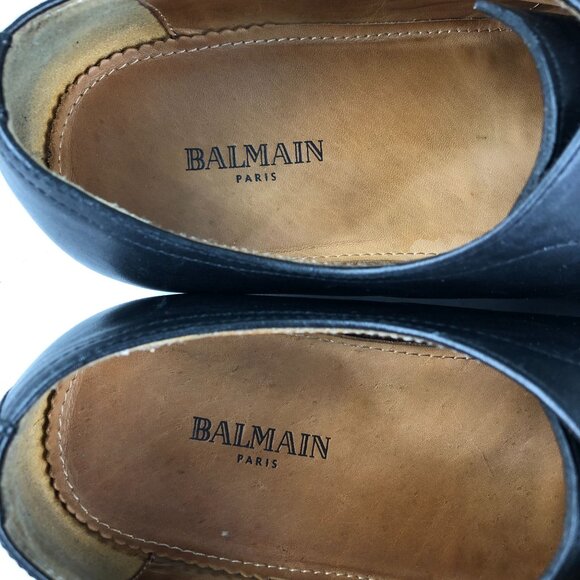 Balmain Paris Men\'s Size 41 EEE Black Leather Lace-Up Derby Oxford Dress Shoes main image 11